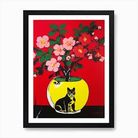 Apple Blossom With A Dog 2 Pop Art  Art Print