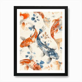 Watercolor Koi 02 Art Print