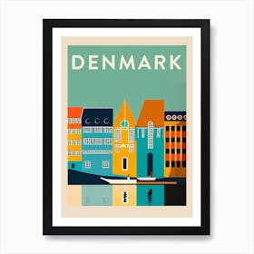 Denmark Vintage Travel Poster Art Print