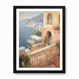 Balcony Overlooking The Sea 1 Art Print