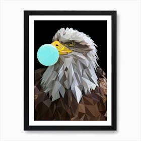 Eagle With Bubble Gum Art Print