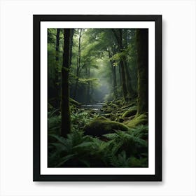 Ferns In The Forest Art Print