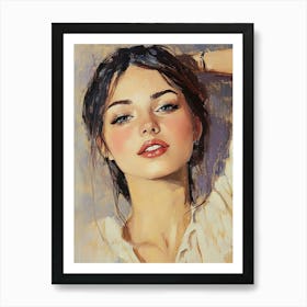 Female Handmade Portrait Art Print