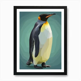 Emperor Penguin Petermann Island Minimalist Illustration 4 Art Print