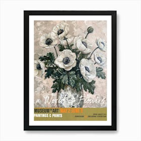A World Of Flowers, Van Gogh Exhibition Anemone 3 Art Print