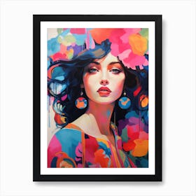 'Floral Girl' Art Print