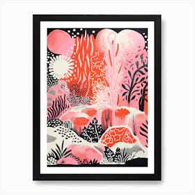 Vandusen Botanical Gardens Abstract Riso Style 2 Art Print