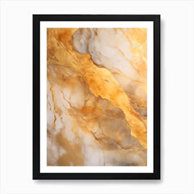 Golden Marble Art Print