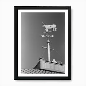 Weather Vane With Old Cattle Brand Belonging To Dan Houston, An Early Settler Of Gonzales County, Gonzales Art Print