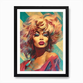 Tina Turner Retro Poster 6 Art Print