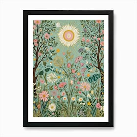 Sun In The Pastel Garden Art Print