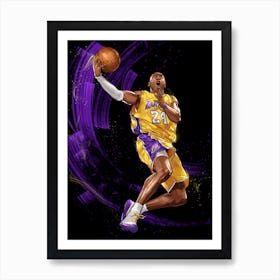 Kobe Bryant basketball Art Print