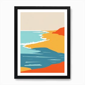 Coolum Beach Australia Midcentury Art Print