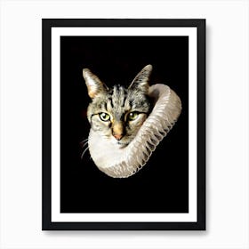 Melancholic Melano The Cat Pet Portraits Art Print