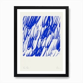 Abstract Blue Composition 01 Art Print