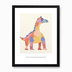 Nursery Dinosaur Art Pachycephalosaurus 1 Poster Art Print