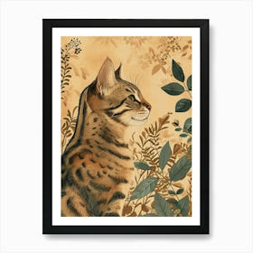 Bengal Cat Japanese Illustration 1 Art Print