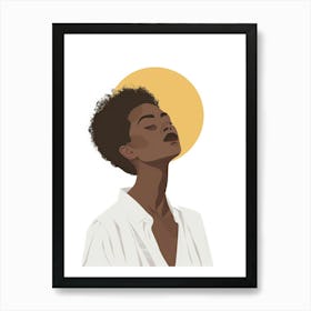 African Woman With Afro 5 Art Print