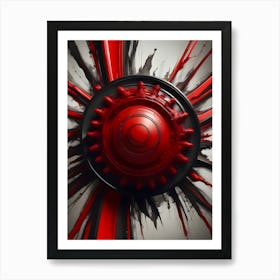 Red Gears Art Print