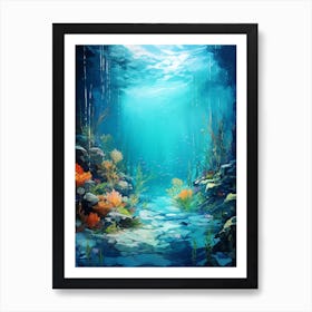 Underwater Abstract Minimalist 2 Art Print