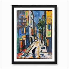 Painting Of San Francisco With A Cat 4 In The Style Of Matisse Art Print