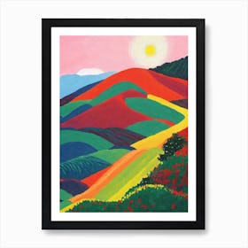 Tayrona National Park Colombia Abstract Colourful Art Print