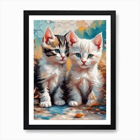 Kittens In The Grass Art Print