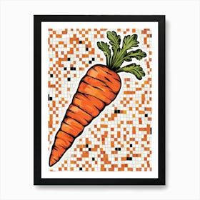 Carrot Mosaic Tile Art Print