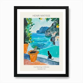 Henri Matisse Cat In Positano Pool Summer Painting Art Print