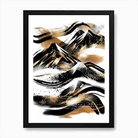 Asian Mountain Painting Art Print