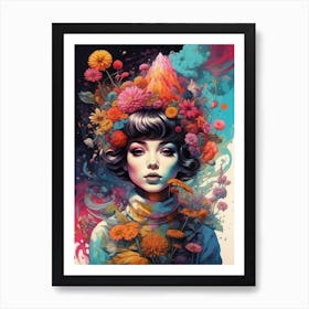 Flower Girl Print  Art Print