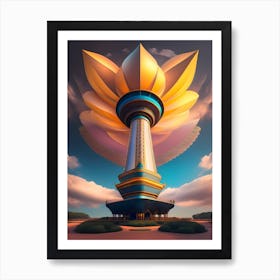 Lotus Tower Art Print
