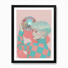 Disco Ball Girl 2 Art Print