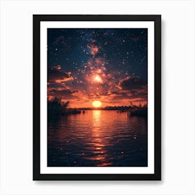 Starry Night Sky 17 Art Print