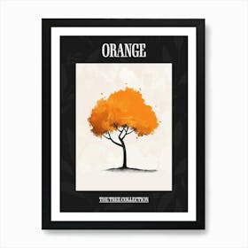 Orange Tree Pixel Illustration 2 Poster Art Print