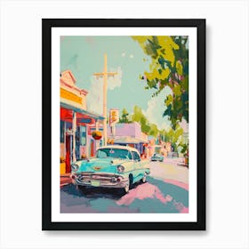 Kitsch Retro Painting Illustration 2 Art Print