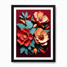 Paper Flowers 12 Art Print