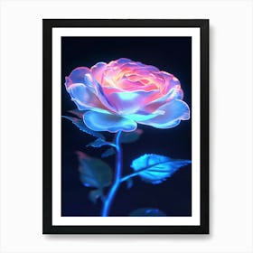 Pink Rose Wallpaper 1 Art Print