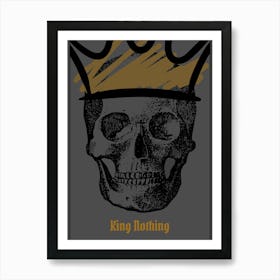 Skull with Crown Art Print