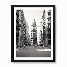 Barcelona, Spain, Photography In Black And White 4 Art Print