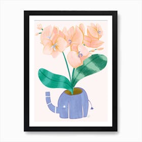 Elephant Orchid Art Print