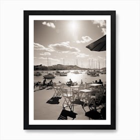 Ibiza, Spain, Mediterranean Black And White Photography Analogue 3 Art Print
