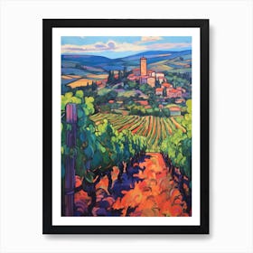 Montalcino Italy 3 Fauvist Painting Art Print