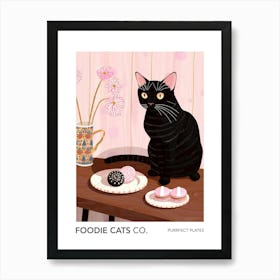 Foodie Cats Co Kitties And Macarons Art Print