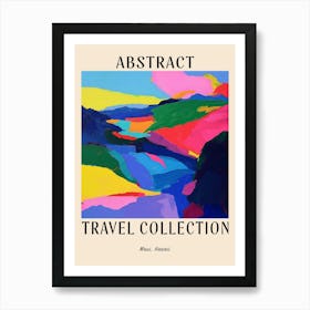 Abstract Travel Collection Poster Maui Usa 4 Art Print