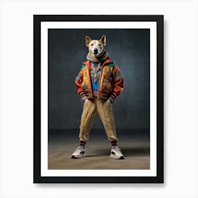 Dog In A Jacket 1 Art Print