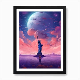 Statue Of Liberty New York Painting 1 Art Print