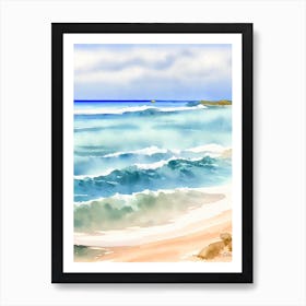 Eagle Beach, Aruba Watercolour Art Print