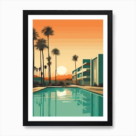 Long Beach California Mediterranean Style Illustration 2 Art Print