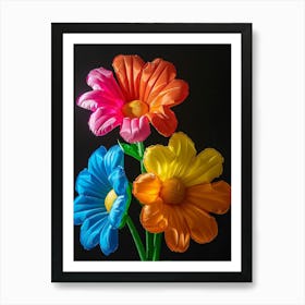 Bright Inflatable Flowers Gaillardia 1 Art Print